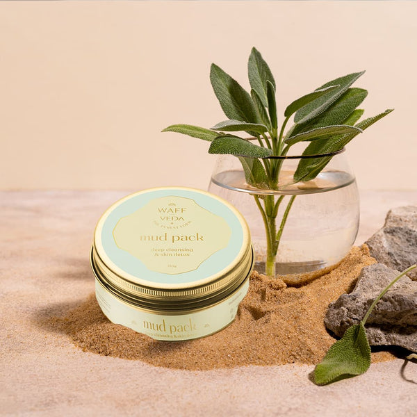WAFF VEDA Mud Pack | Natural Clay Detox Powder