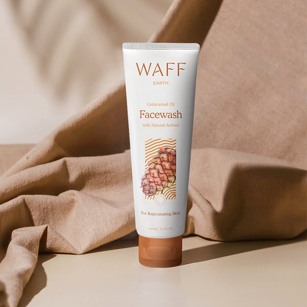 WAFF Earth Face Wash | Deep Cleansing and Acne Protection | Cedarwood Oil | Pine Oil | Vetiver Oil | Green Tea