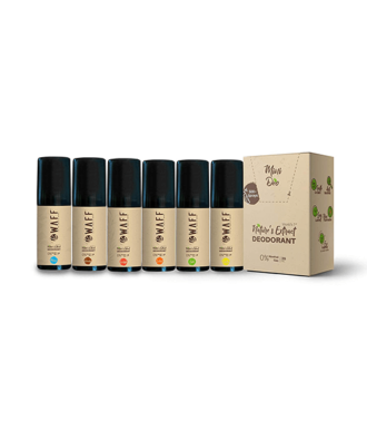 World's First Nature's Extract: Mini Deodorant set of six : Marine + Exotic + Seduct + woody + Lush + Lavish
