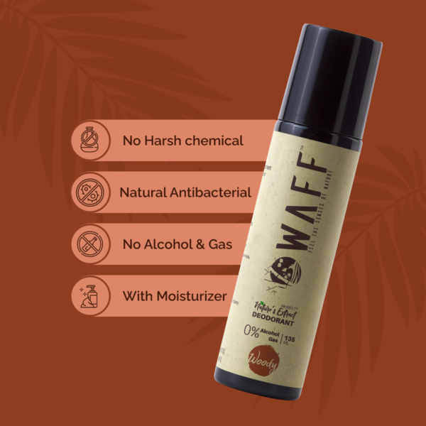 WAFF Woody Deodorant - For Men & Women