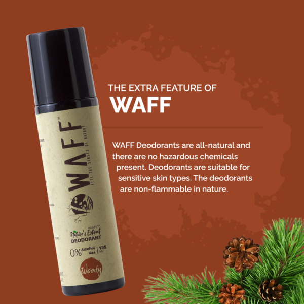 WAFF Woody Deodorant - For Men & Women